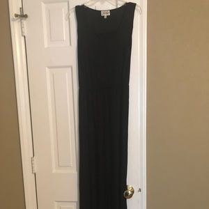 Black T-shirt sleeveless maxi dress NWOT